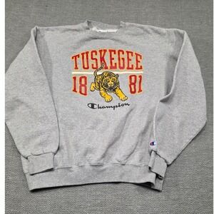 Champion Tuskegee University Golden Tigers Sweatshirt Mens Large Gray CS1220